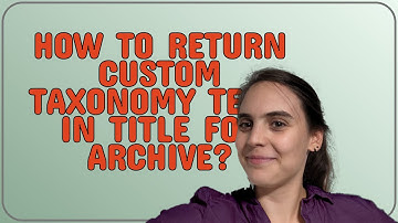 Wordpress: How to return custom taxonomy term in title for archive?