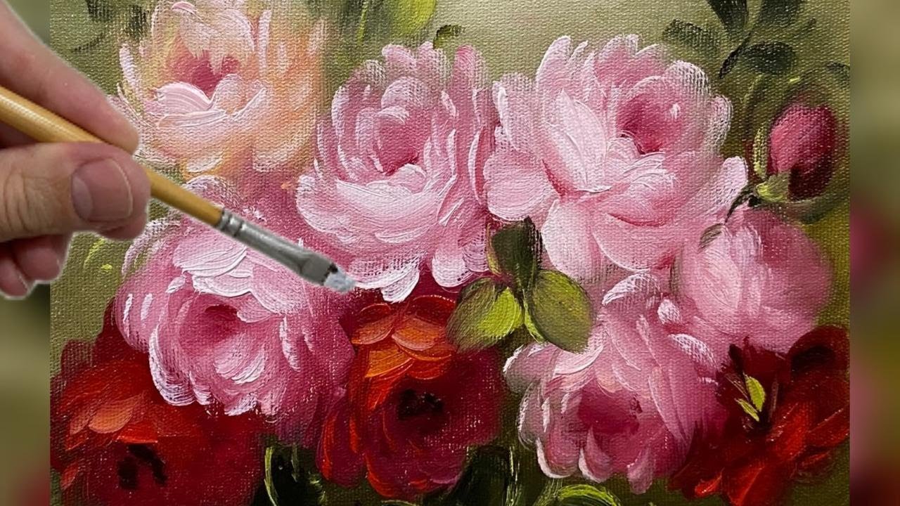 СЕКРЕТЫ СОЗДАНИЯ ГЛУБИНЫ В ЦВЕТОЧНОЙ ЖИВОПИСИ / РОЗЫ ШАГ ЗА ШАГОМ