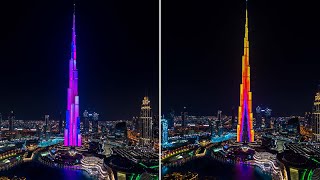 Burj Khalifa Light Show 2023 | عرض الاضواء على برج خليفه