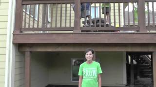 Lt. Gov. Kim Reynolds accepts the Ice Bucket Challenge from Gov. Branstad