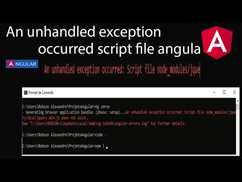 How to fix the "ng serve: An unhandled exception occurred: script file" error in Angular