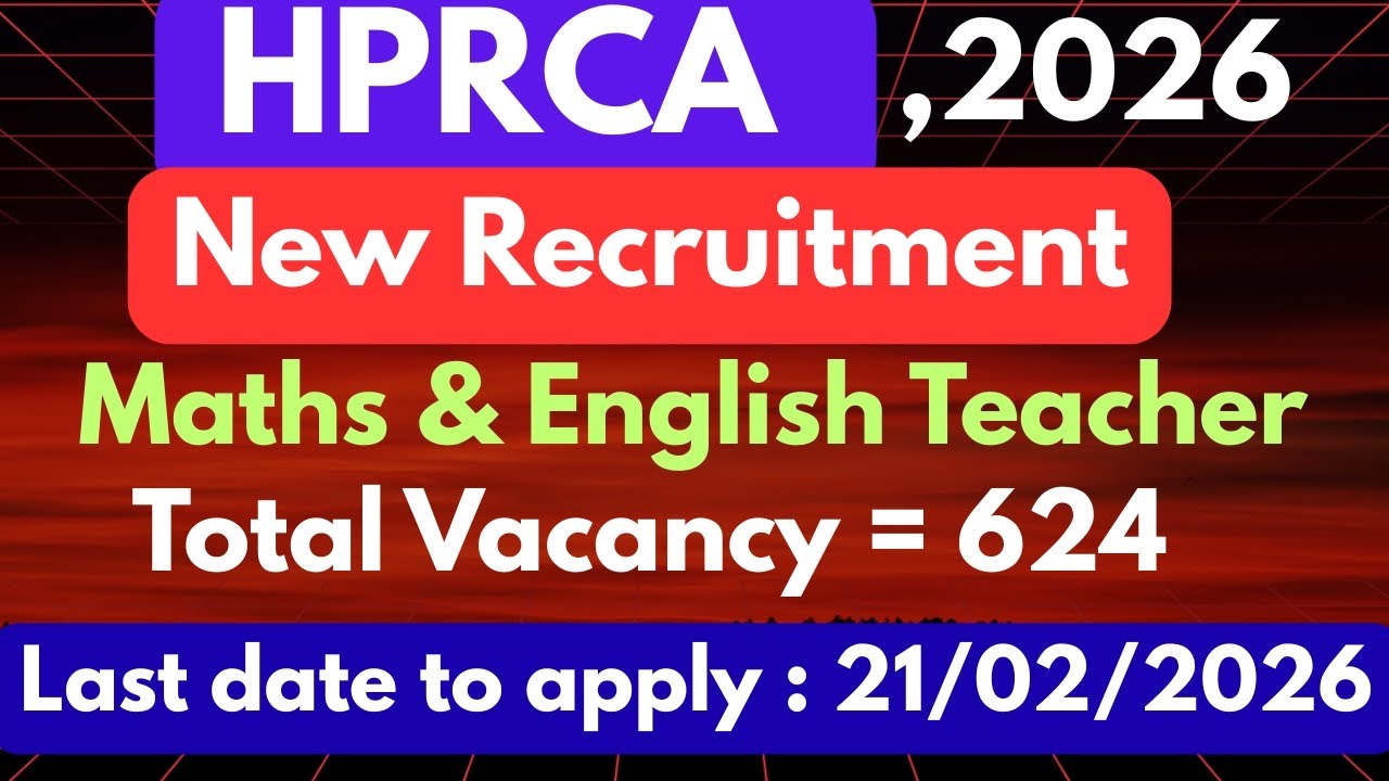 Hprca New Notification for Maths & English teacher recruitment in CBSE HP Govt. School || HPGovt || 