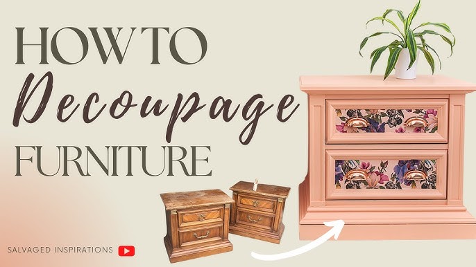 How to Layer Rub on Transfer Decals on Wood Furniture Decor – Decoupage  Napkins.Com