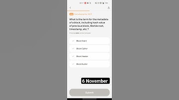 What term for the metadata of a block, including hash value of previous block, Merkle root, timestam