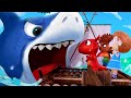 🦈Scary Real Shark Attack Little Raft &amp; Kids Swim Away | Kids Adventures + Funny Short Stories