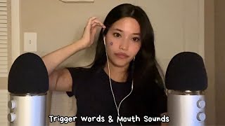 ASMR Repeating Trigger Words 🪼 Light Mouth Sounds & Foam Mic Scratching 😵‍💫