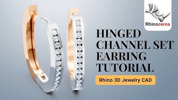 How to Design a Secure Hinge for Channel-Set Earrings in Rhino 3D! 💎✨ #506