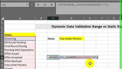 Dynamic Data Validation Range - EXCEL (Without Voice)