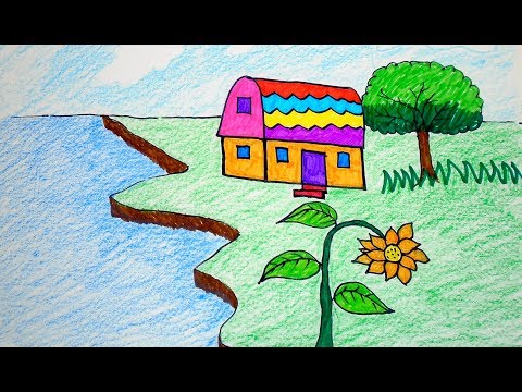 how-to-draw-house-coloring-pages-|-drawing-for-children-learning-colors-for-toddlers