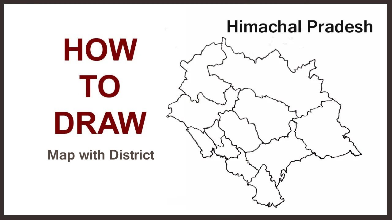 How to draw Himachal Pradesh map with district YouTube