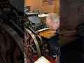 Letterpress printing the inside text for the  sacramento history museums 2023 holiday card