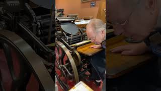 Letterpress Printing The Inside Text For The Sacramento History Museums 2023 Holiday Card