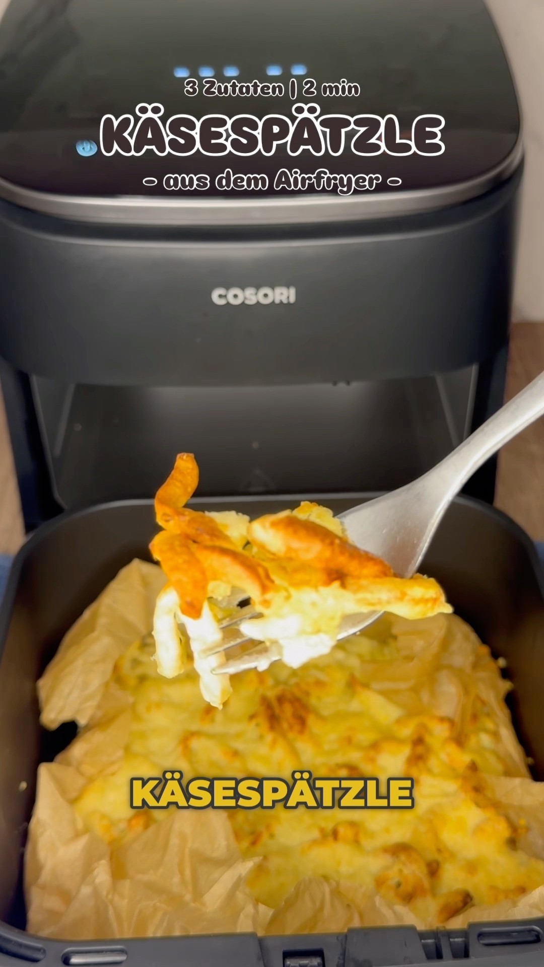 KÄSESPÄTZLE AUS DEM AIRFRYER 🤤😍 #schnellerezepte #einfacherezepte # ...
