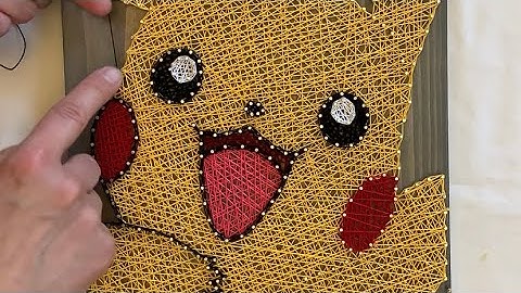String Art - Time Lapsed Pikachu - Pokémon - Handmade in Canada - Nintendo - DIY home decor