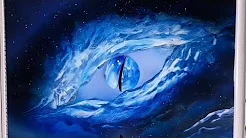 Creative landscape drawing with spray and fire thumbnail