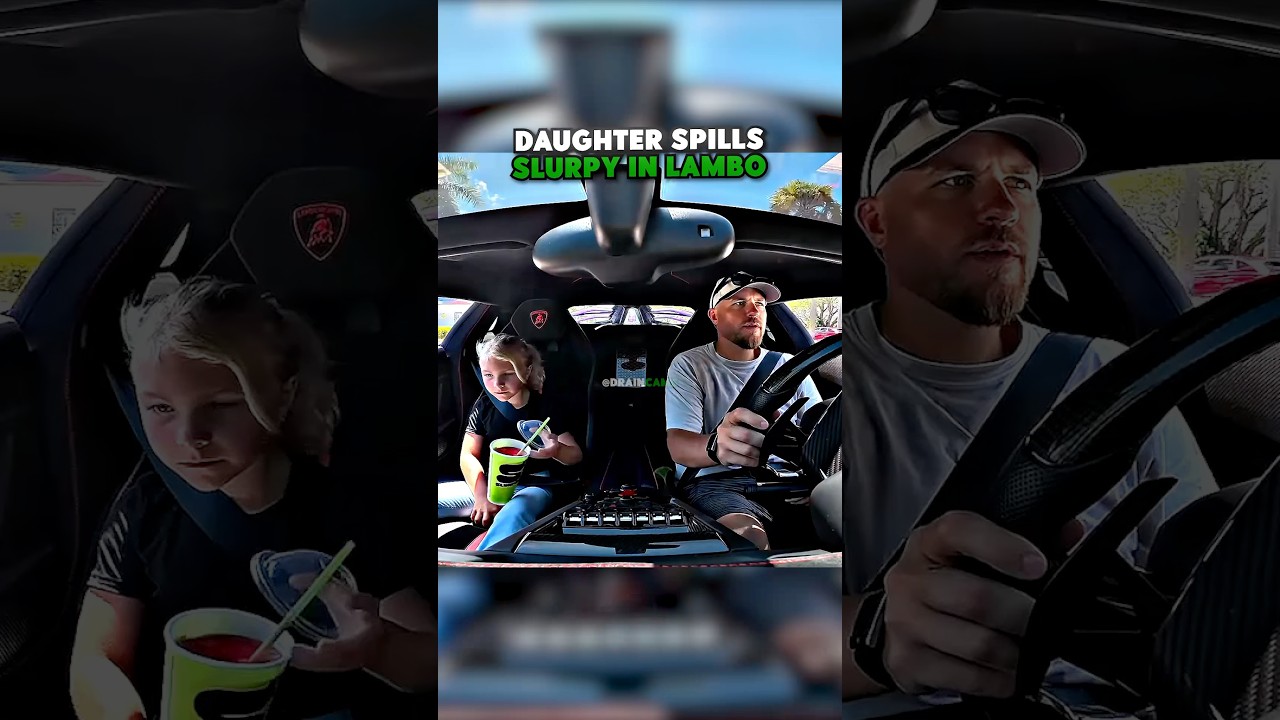 Daughter Spills Slurpy In Lambo 🥤(IG: Agentwrightbnb)