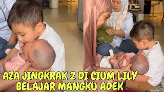 DETIK' RAYYANZA BELAJAR MANGKU BABY LILY !! JINGKRAK 2 DICIUM ADEK LILY