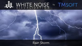 Rain Storm  1 Hour Relaxing Sleep Sound with Dark Screen Saver