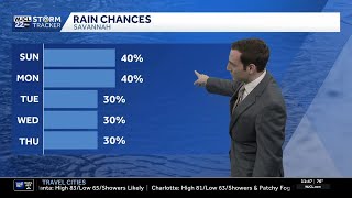 Isolated showers & t-storms possible for parts of Southeast Georgia and the Lowcountry on Sunday