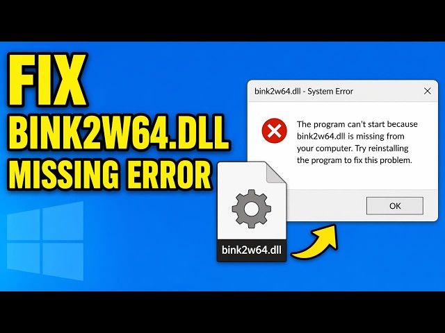 How To Fix bink2w64.dll Missing Error - YouTube