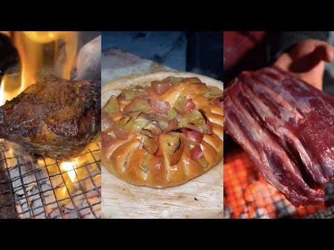 MUKBANG ASMR COMPILATIONㅣAPPLE PIE, Deer RIBs, Mass BEAF, YELLOWTALE