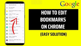 How To Edit Bookmarks On Chrome