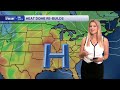 Friday Midday Forecast: Last nice day before heat and humidity return