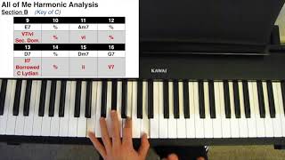 All of Me Harmonic Analysis