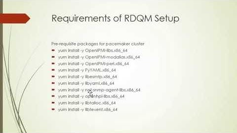 RDQM Installation