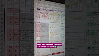 Plan Your Year in Seconds 📅 | Custom Digital Calendar That Works for ANY Year #StayOrganized #excel screenshot 2