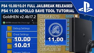 PS4 10.00/10.01 Jailbreak Released, How to Jailbreak | Apollo Save Tool PS4 11.00 Tutorial