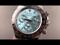 Rolex Daytona Platinum "Ice Blue" Diamond Hour Indices 116506 Rolex Watch Review