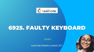 6925. Faulty Keyboard | LeetCode Weekly Contest 357 | C++ solution