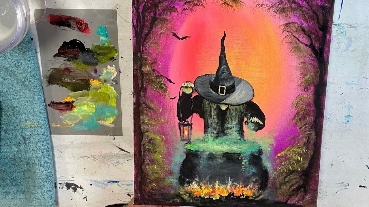 How To Paint THE WITCHES CAULDRON - step by step painting tutorial ...