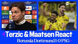 "WE DESERVED TO WIN" | Edin Terzić & Ian Maatsen | Dortmund 1-0 PSG | UEFA Champions League