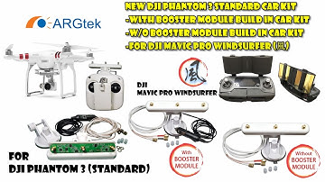 DJI Phantom 3 Standard ARGtek Car Kit with & Without Booster Module