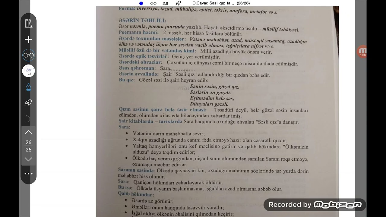 #SəsliQız#TəhliliSonDərs