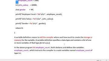 TAMIL VARIABLES IN C PROGRAM DEMO