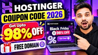Hostinger Coupon Code 2026 | Hostinger Black Friday sale | Get upto 98% off | Hostinger Promo Code 