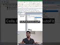Auto adjust excel columns instant #excel #exceltips #msoffice