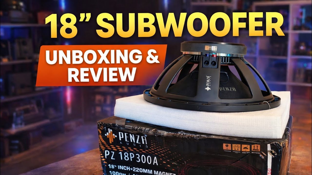Penza 18” Subwoofer Unboxing & Review | PZ 18P300A Full Test - YouTube