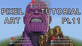 Minecraft Pixel Art Tutorial - Thanos Part 11