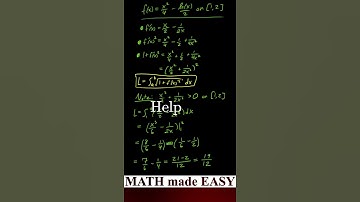 arc length x^2/4 - ln(x)/2 on [1,2] // finding length of an arc curve #Shorts