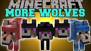 Minecraft: MORE WOLVES (12 DIFFERENT TYPES OF PET WOLVES) Mod Showcase