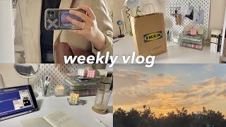 weekly vlog | studying, mini ikea haul ☘️