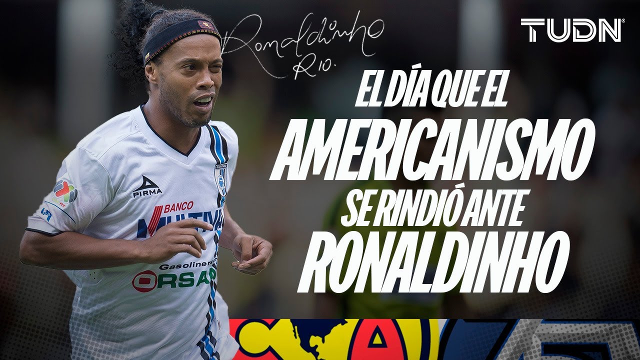 ¡SE GANÓ LA OVACIÓN EN EL AZTECA! 🤩👏 El día que Ronaldinho dominó al América con Doblete | TUDN