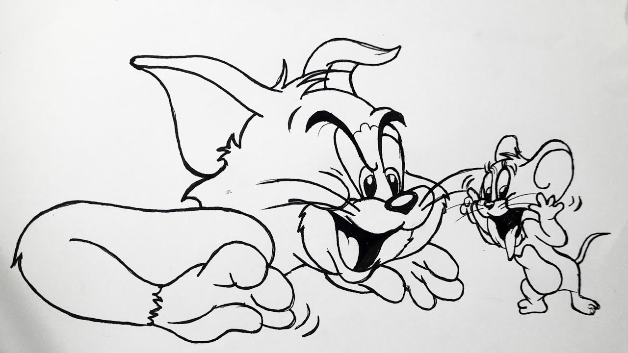 Perfect Pencil Color Art Of Tom And Jerry - Desi Painters