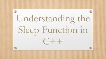 Understanding the Sleep Function in C++