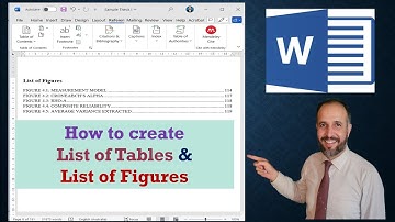 How to Create List of Tables and Figures in MS Word | Create List of Tables & Figures Automatically