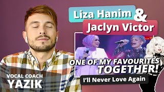 Vocal Coach YAZIK reaction to Liza Hanim & Jaclyn Victor - I’ll Never Love Again